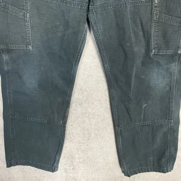 Carhartt Cargo Pants Mens 37x30 Black Relaxed Fit Double Knee Workwear Utility - Picture 3 of 16